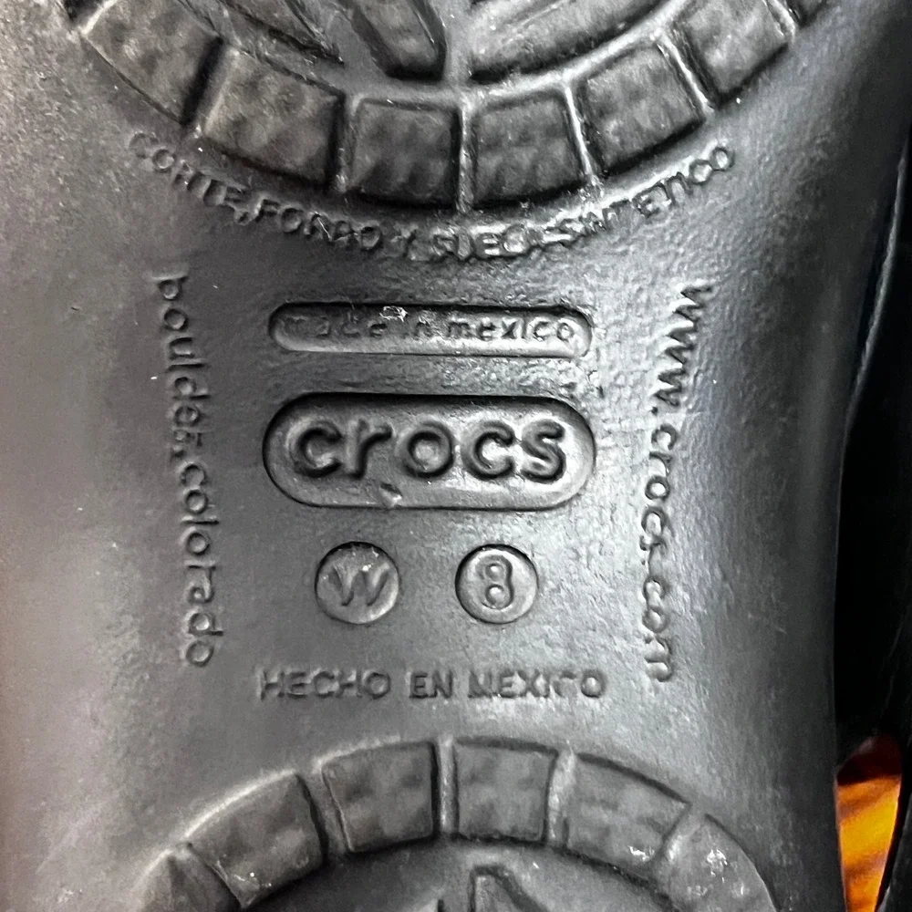 Crocs Kadee Women Black Ballet Flats Slip On Shoes Size 8 Washable Beach11215